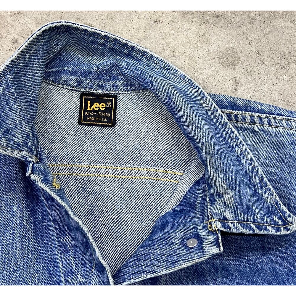 Vintage Lee Riders Blue Denim Jacket USA Made Mens M Wmns XL Jean Trucker 80s - Picture 5 of 16